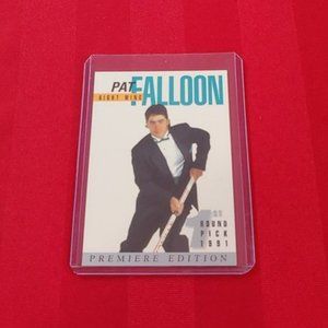 1991, FRENCH, PREMIERE EDITION, PAT FALLOON 1'ST. ROUND DRAFT PICK CARD!!!